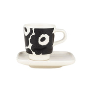 Marimekko Unikko Black / White Espresso Cup & Saucer Set