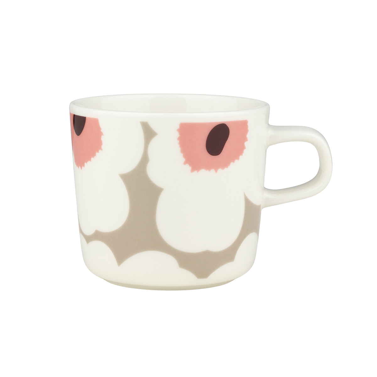 Marimekko Unikko Pink / Tan / Brown Small Coffee Cup
