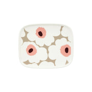Marimekko Unikko Pink / Tan / Brown Small Plate