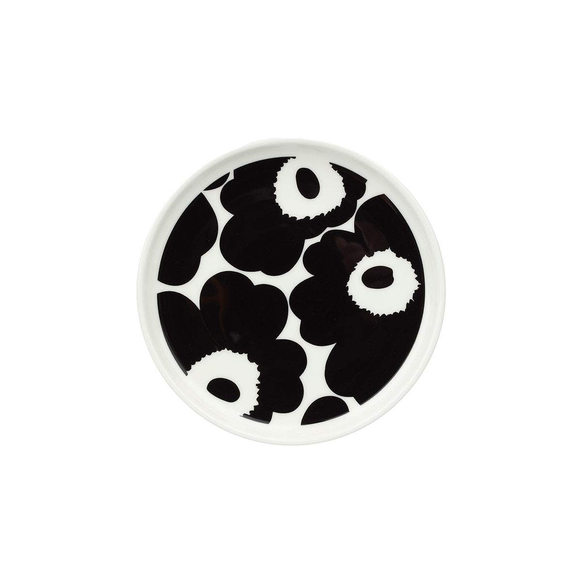 Marimekko Unikko Black / White Small Snack Plate