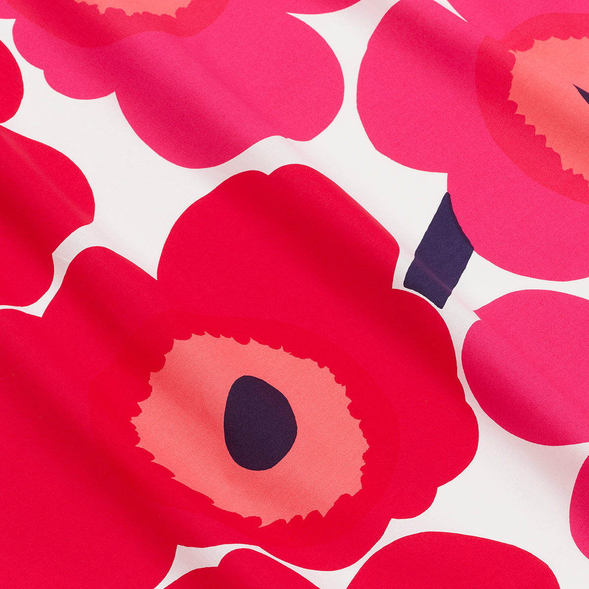 Marimekko Unikko Red / White Medium Weight Cotton Fabric