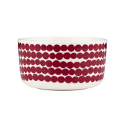 Marimekko Rasymatto Dark Red / White Soup / Cereal Bowl