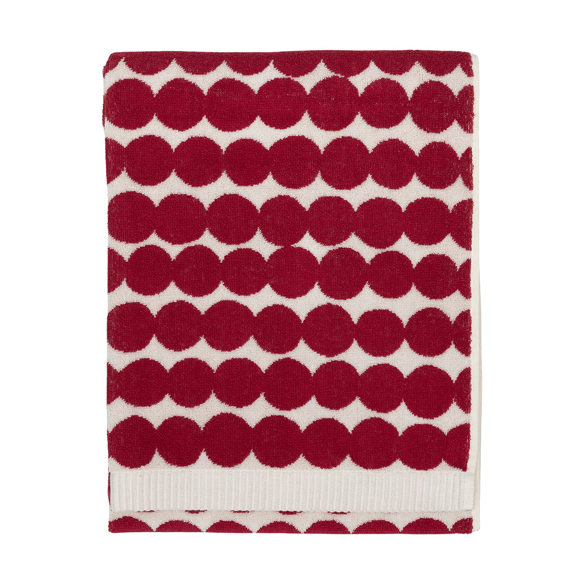 Marimekko Rasymatto Dark Red / White Bath Towel