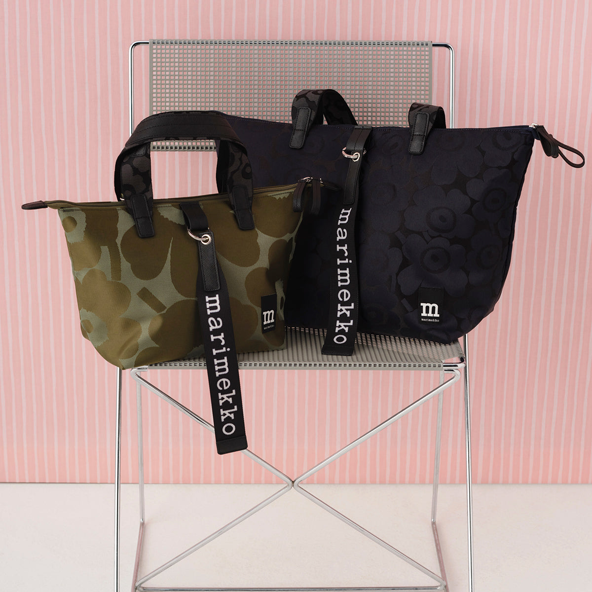 Marimekko Unikko Green Small Tote Shoulder Bag