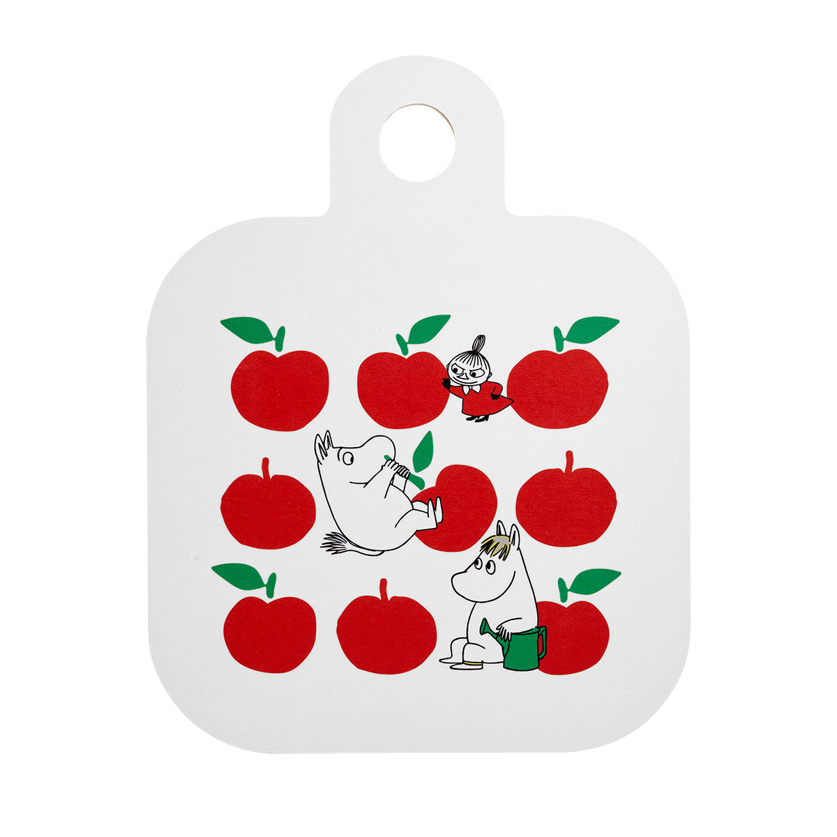 Muurla Moomin Joyful Apples Red / White / Blue Reversible Chop & Serve Board
