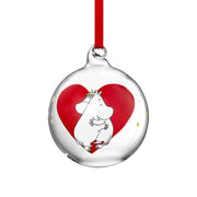 Muurla Moomin Heart Glass Ball Ornament