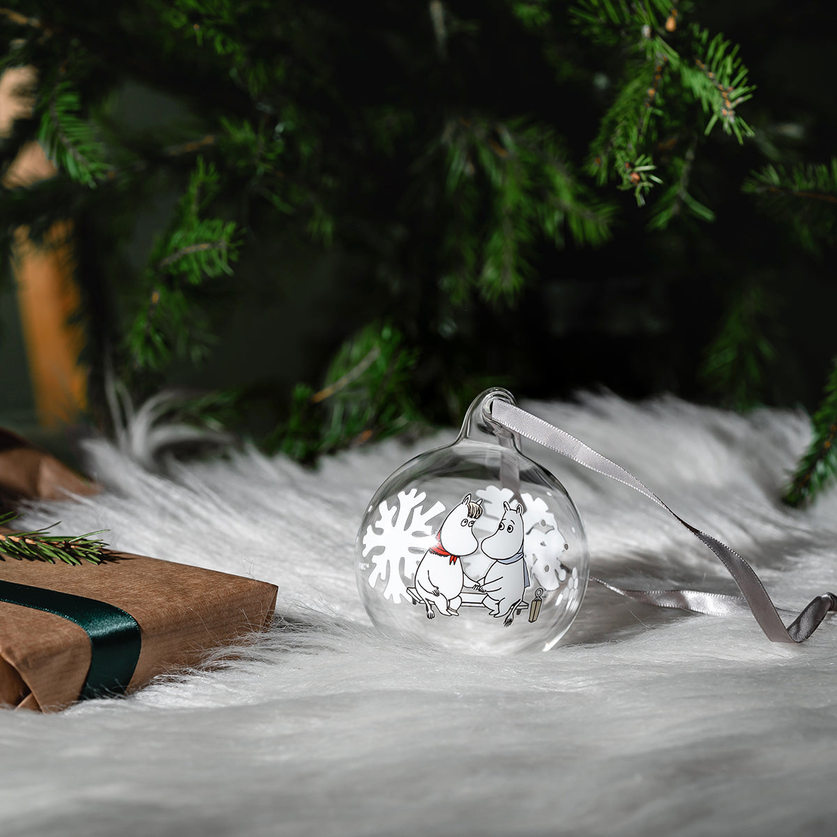 Muurla Moomin Snowflake Glass Ball Ornament
