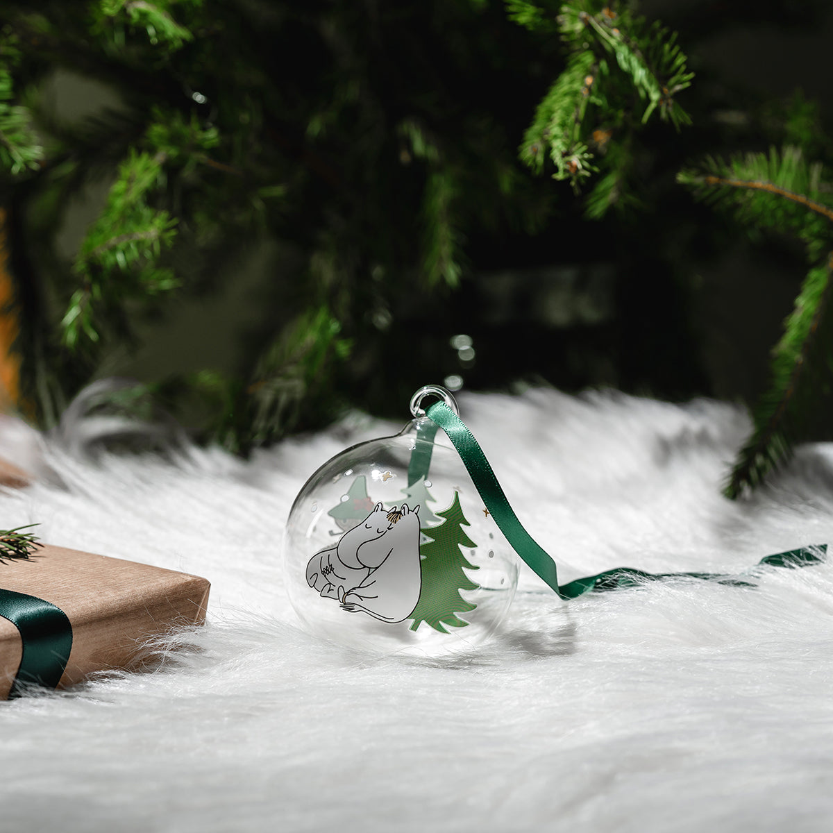 Muurla Moomin Spruce Glass Ball Ornament