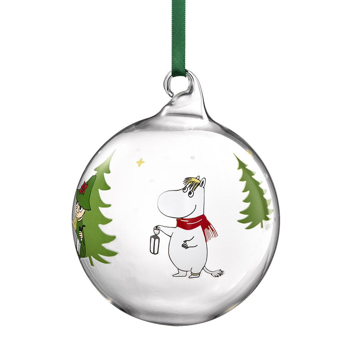 Muurla Moomin Spruce Large Glass Ball Ornament