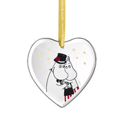 Muurla Moomin Moominmamma and Moominpappa Glass Heart Ornament