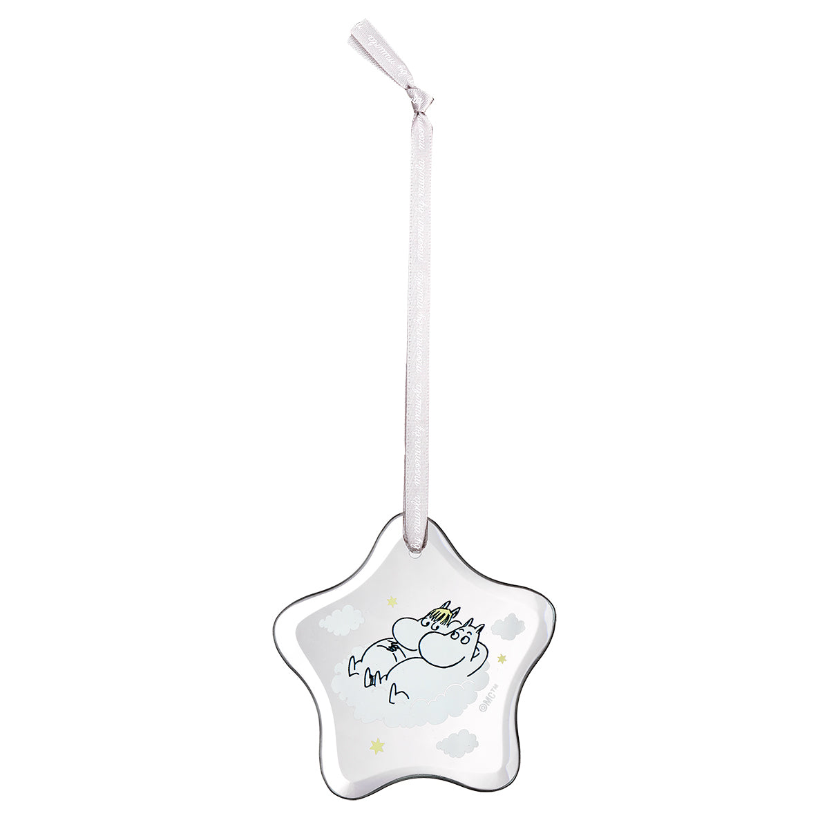 Muurla Moomin Snorkmaiden and Moomintroll Glass Star Ornament