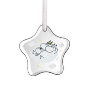 Muurla Moomin Snorkmaiden and Moomintroll Glass Star Ornament