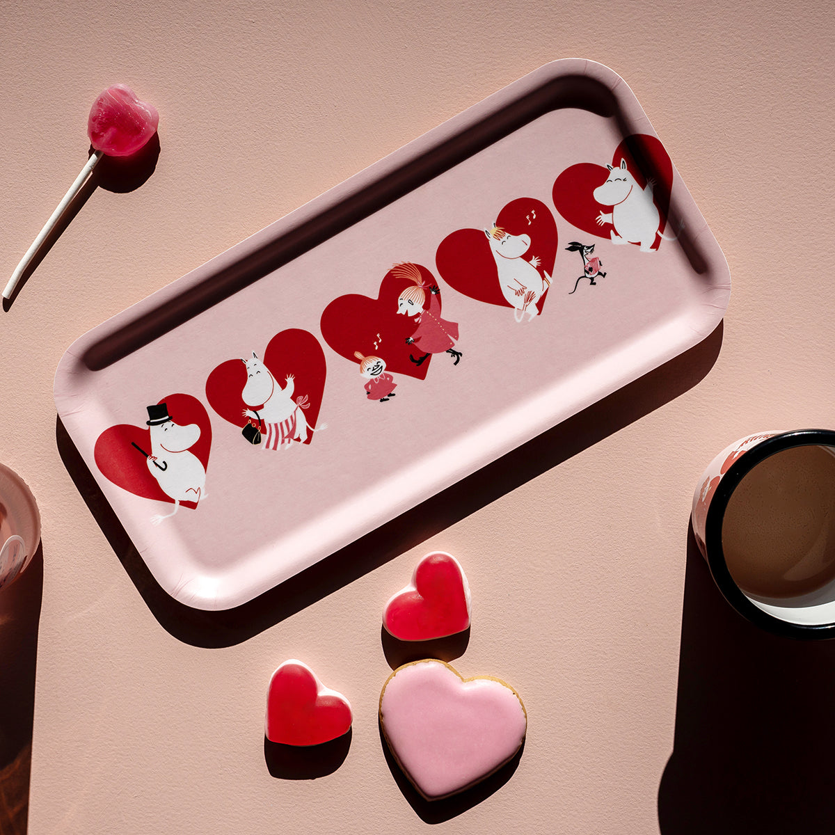 Muurla Moomin Heart Pink / Red Tray