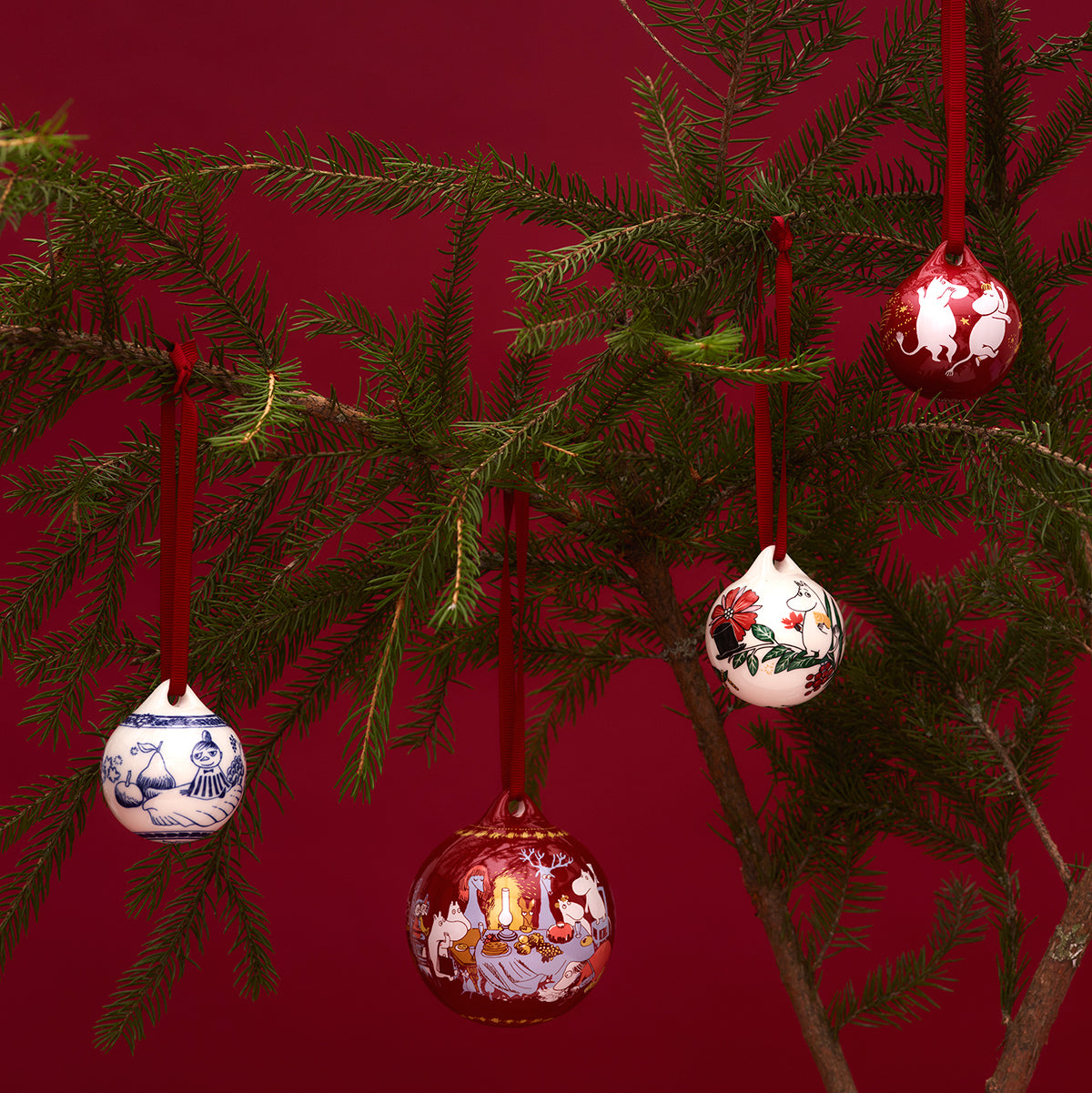 Arabia Moomin Annual Mini Baubles - Set of 3