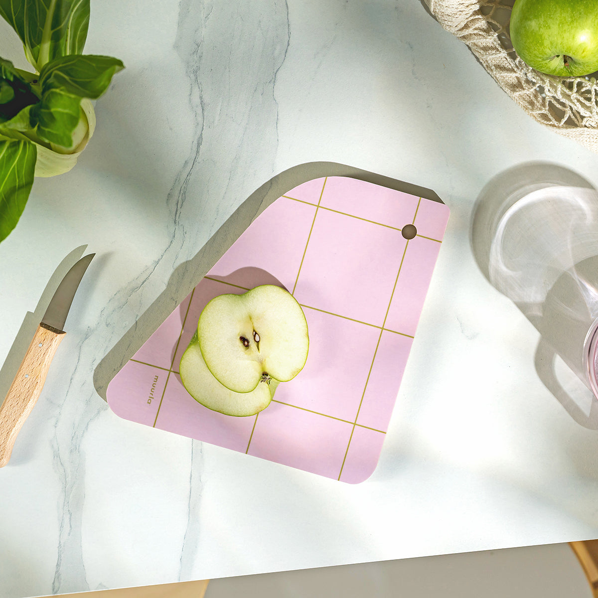 Muurla Birdy Light Pink / Natural Reversible Chop & Serve Board