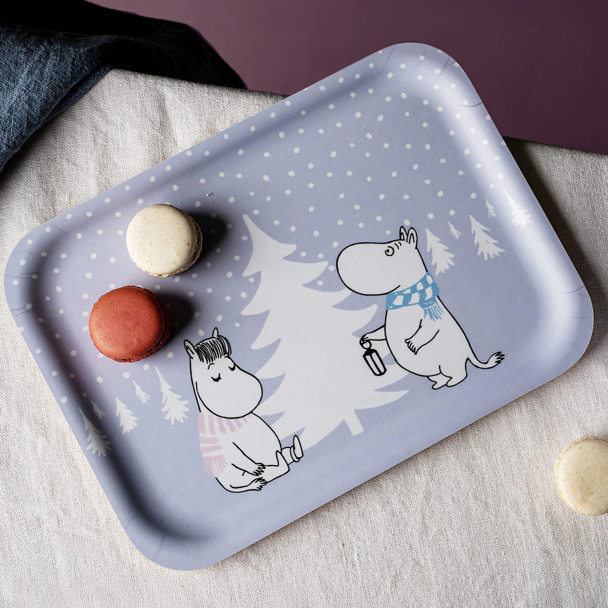 Muurla Moomin Snowfall Lilac / White Tray
