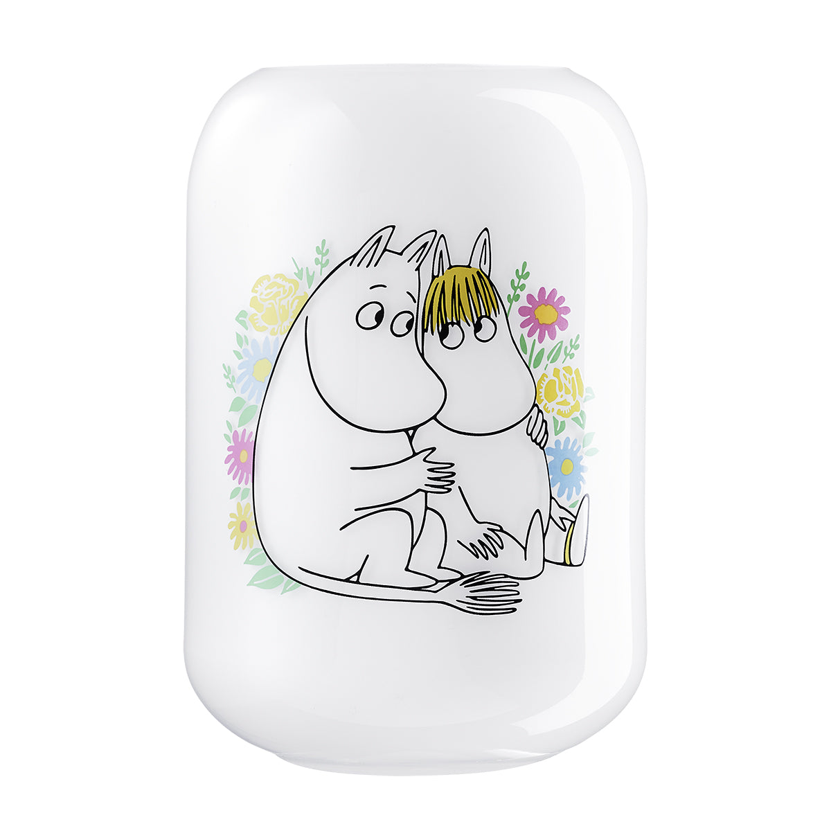 Muurla Moomin Flowers White / Multi Glass Vase
