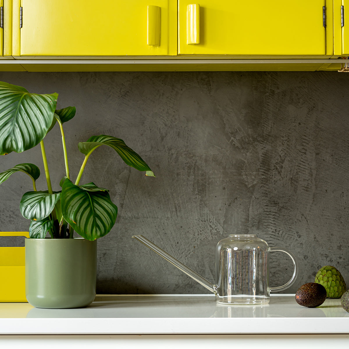 Muurla Clear Glass Watering Can