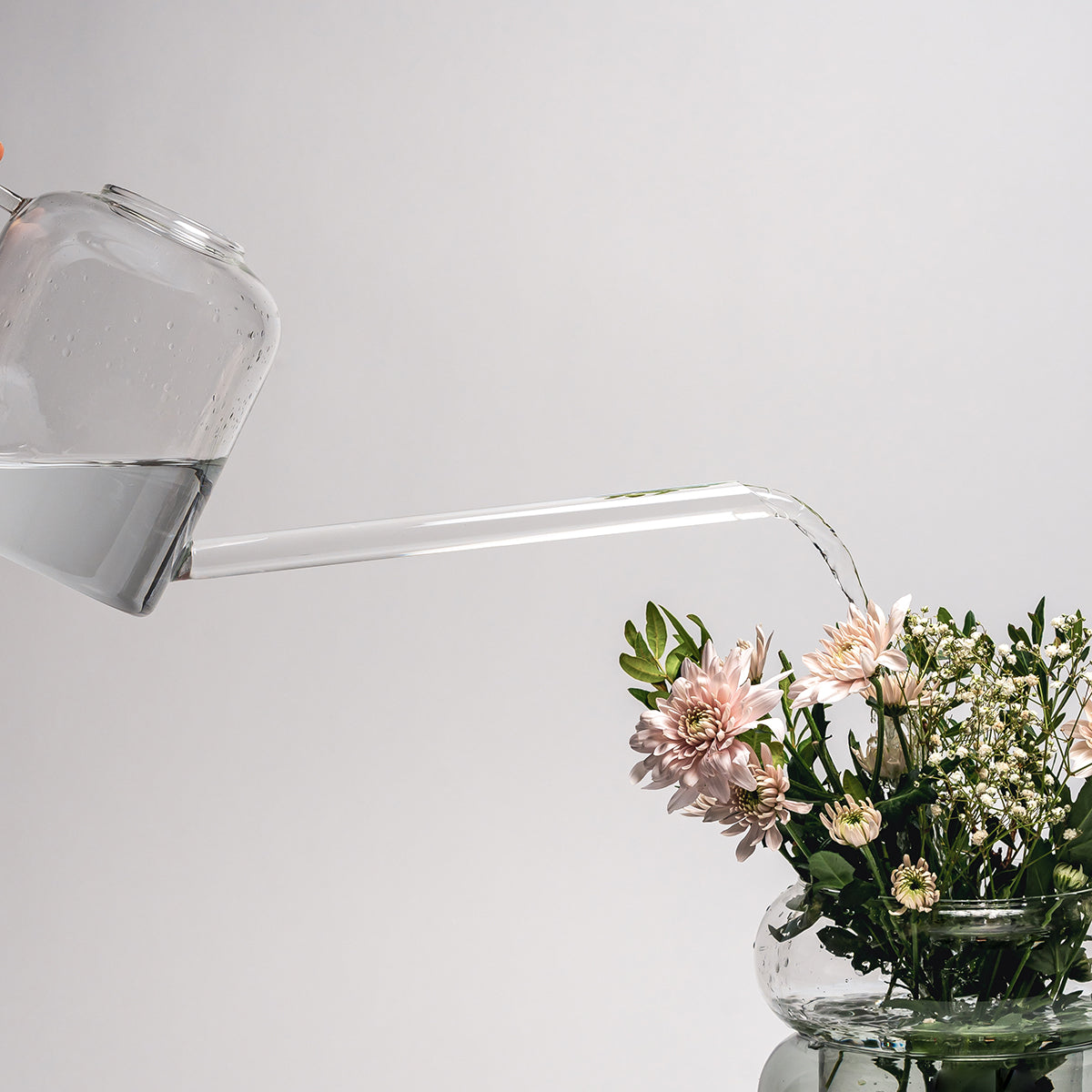 Muurla Clear Glass Watering Can