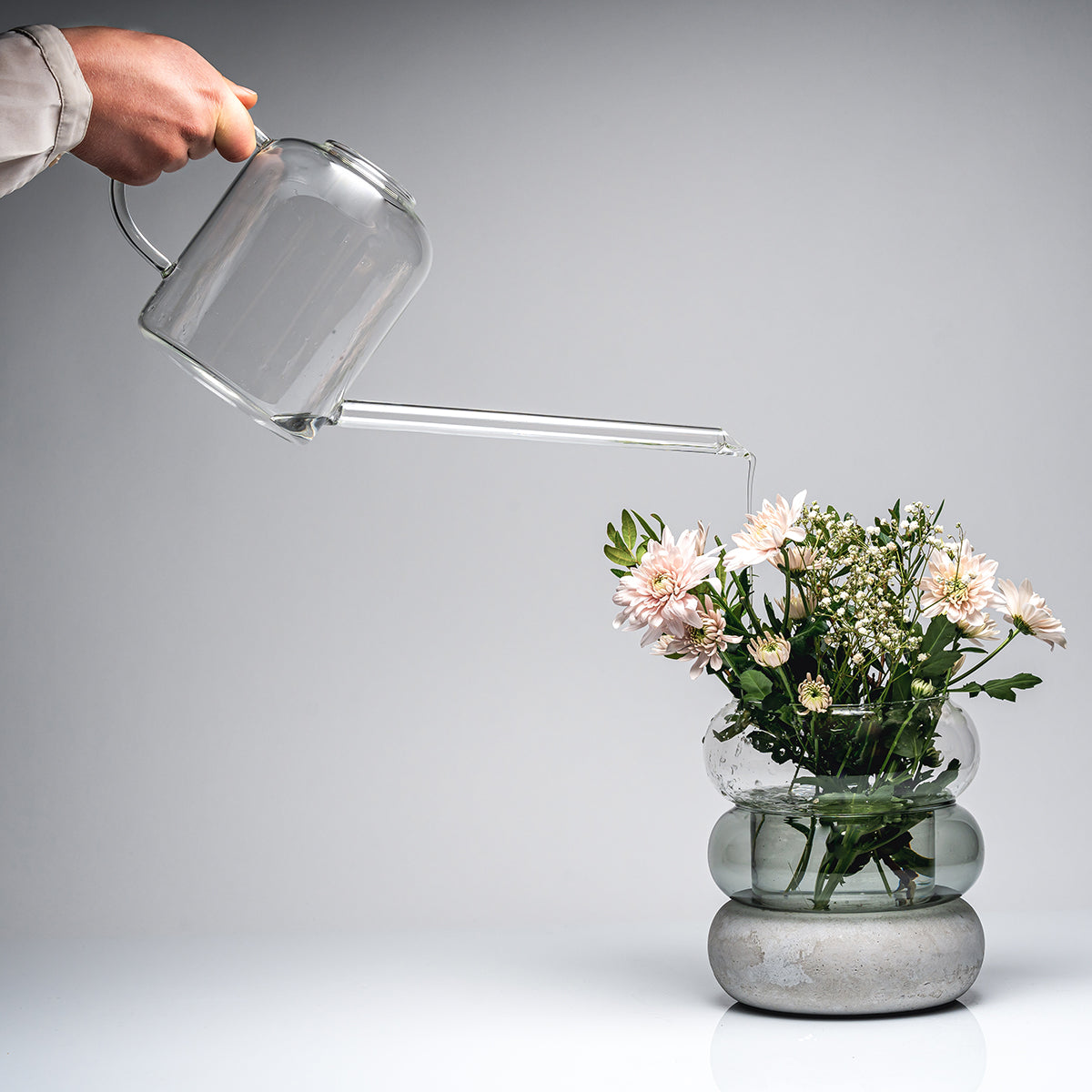 Muurla Clear Glass Watering Can