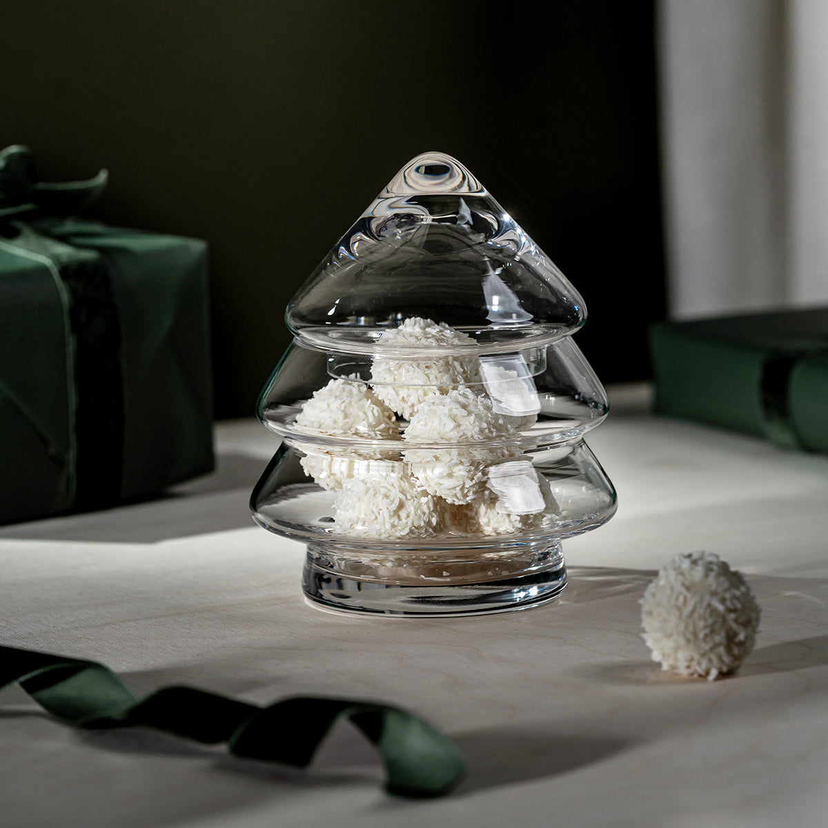 Muurla Glass Christmas Tree Jar - Small