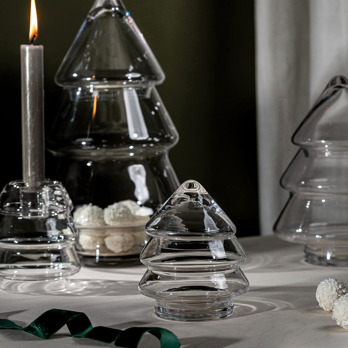 Muurla Glass Christmas Tree Jar - Large