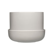 iittala Nappula Pale Grey Small Plant Pot w/ Saucer