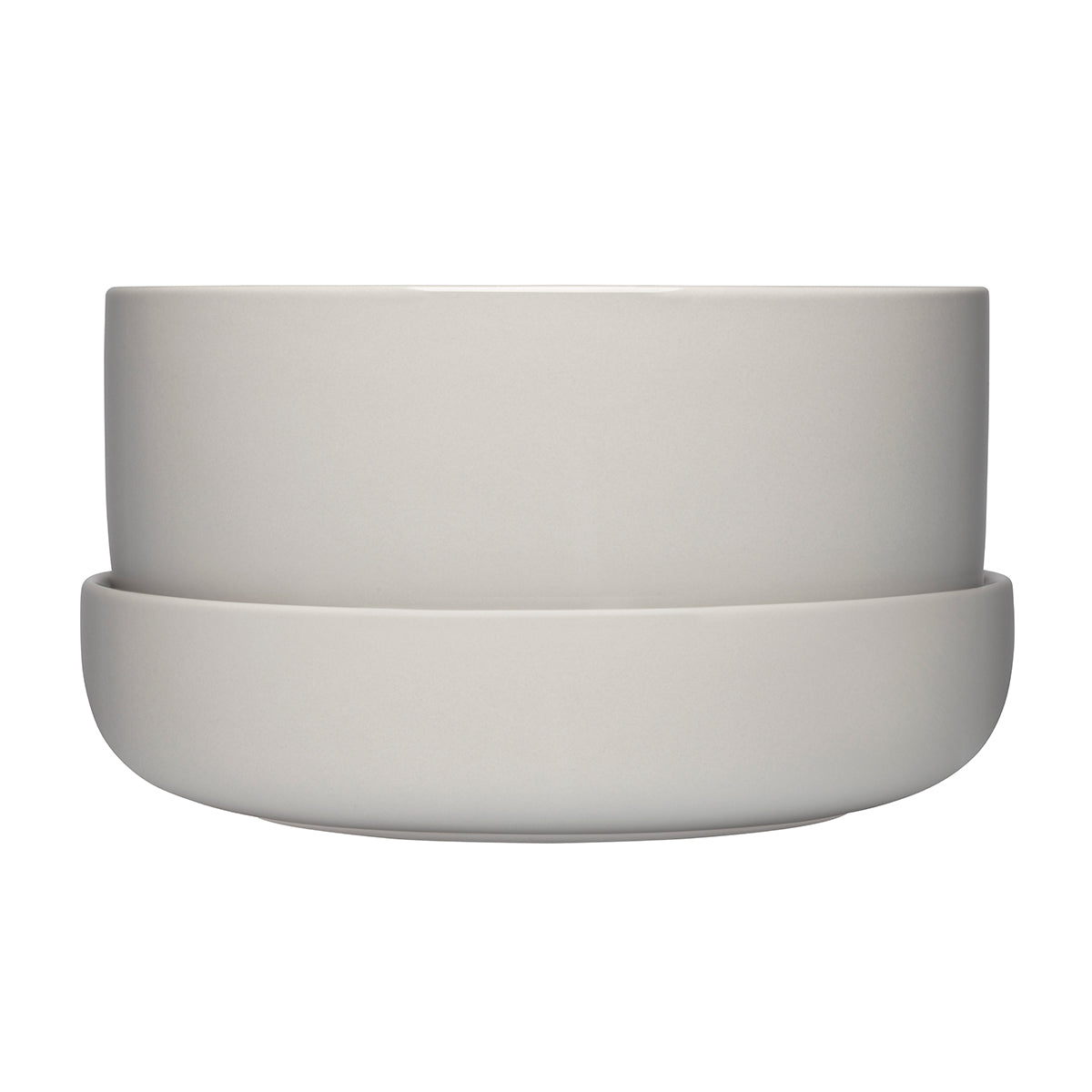 iittala Nappula Pale Grey Large Plant Pot w/ Saucer