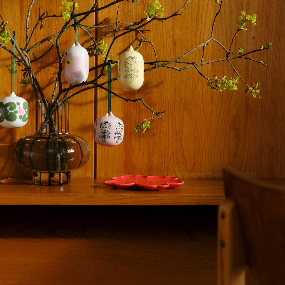 Marimekko Unikko Shape Orange-Red Salad Plate