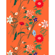 Marimekko Puutarhakutsut Dark Orange / Green / Multi Cotton Fabric