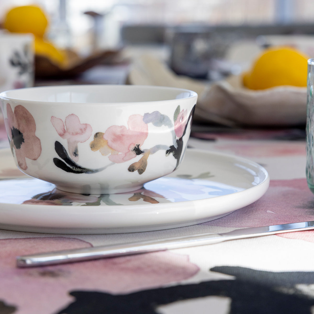 Pentik Ruusumalva Pink / Multi Soup / Cereal Bowl