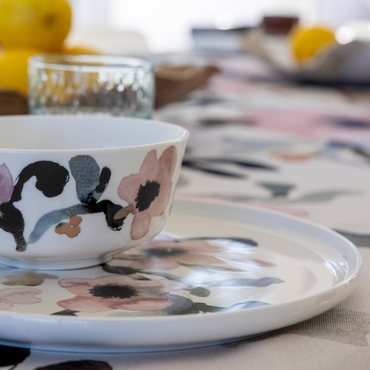 Pentik Ruusumalva Pink / Multi Soup / Cereal Bowl