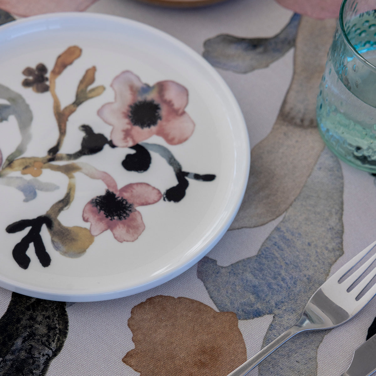Pentik Ruusumalva Pink / Multi Salad Plate