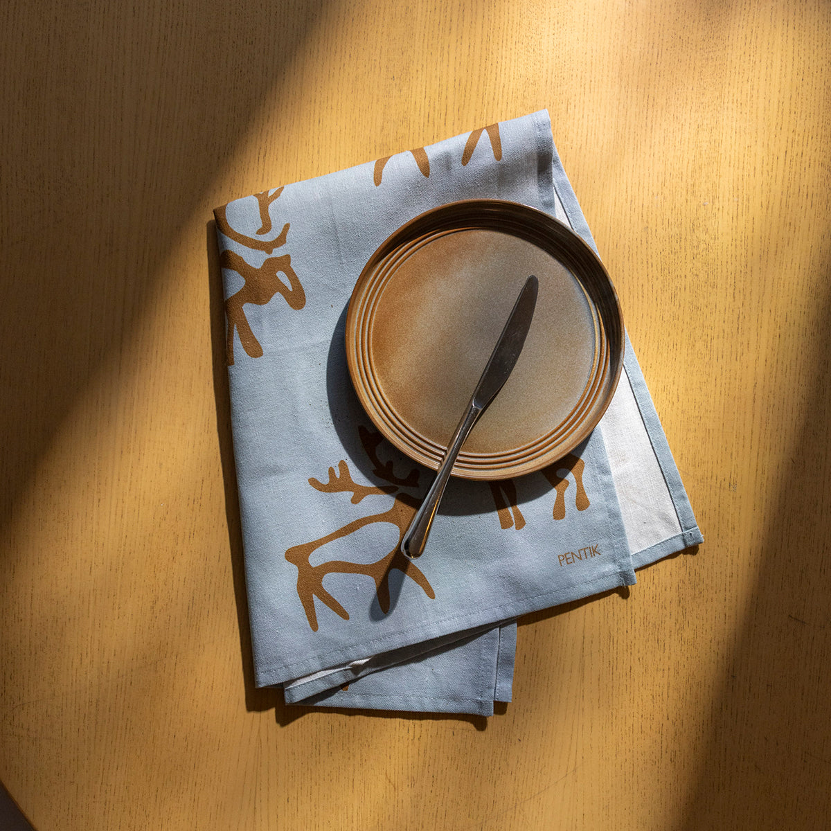 Pentik Saaga Light Blue / Bronze Tea Towel