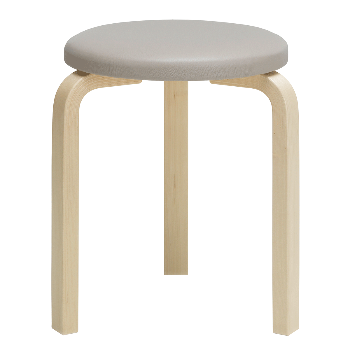 Artek Alvar Aalto Stool 60 - Three Legged Stool - Upholstered Seat