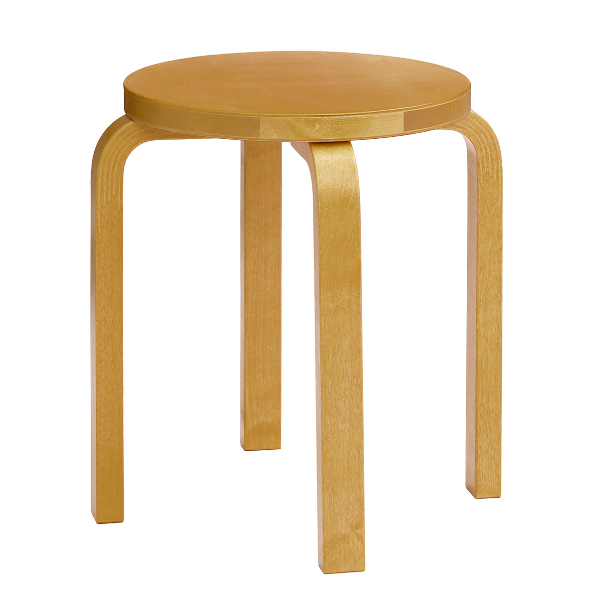 Artek Alvar Aalto Stool E60 - Four Legged Stool - Honey Stained