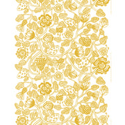 Marimekko Tiara Gold / White Cotton Fabric