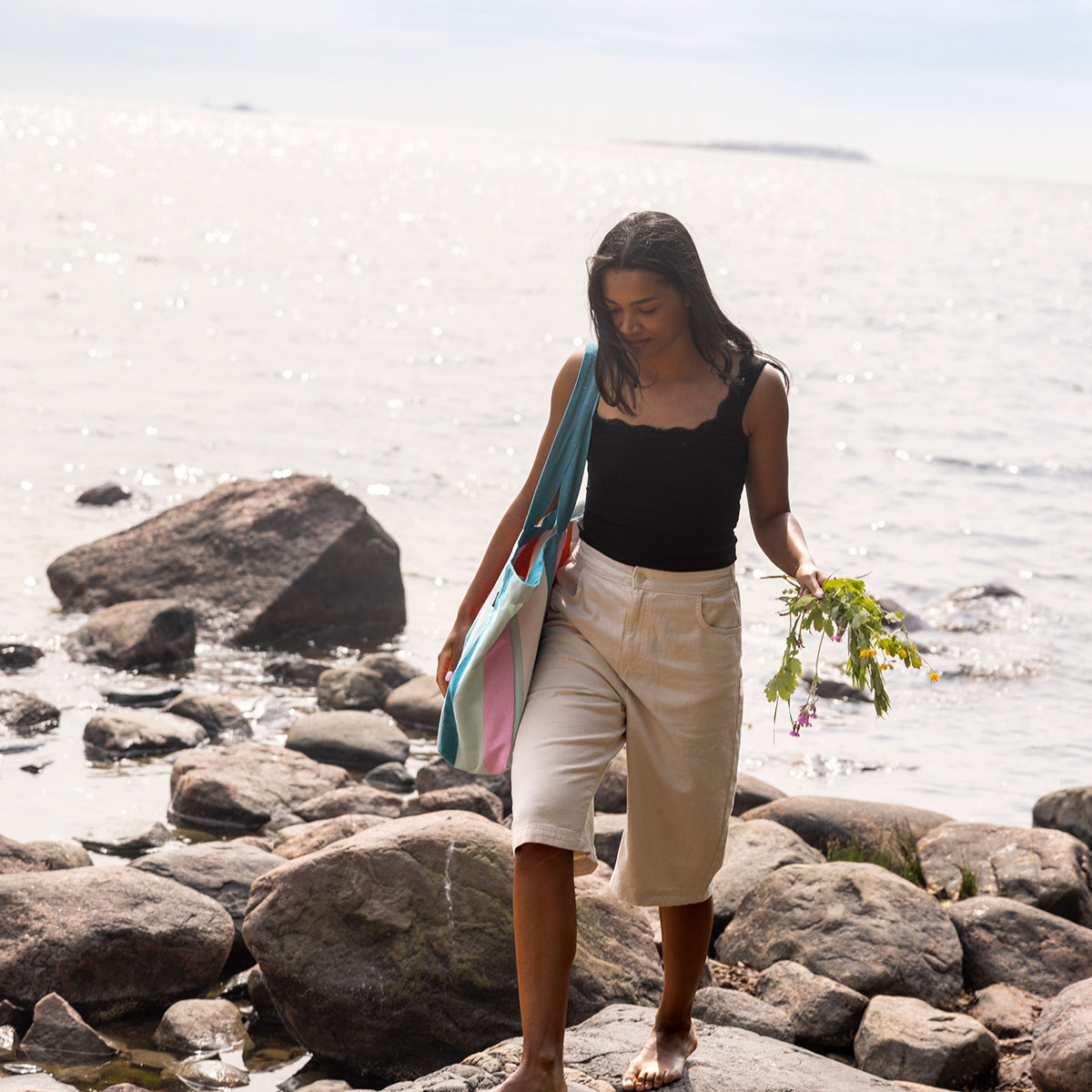 Pentik Tuntu Multicolor Beach Tote Bag