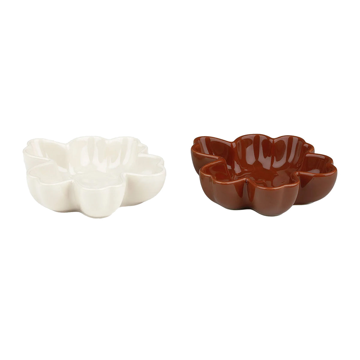Marimekko Unikko Chestnut Brown / White Mini Bowls - Set of 2