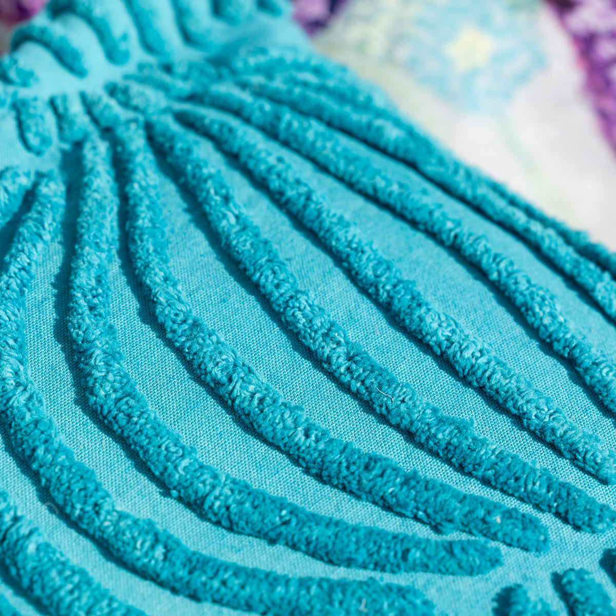 Pentik Vilja Teal Tufted Throw Pillow