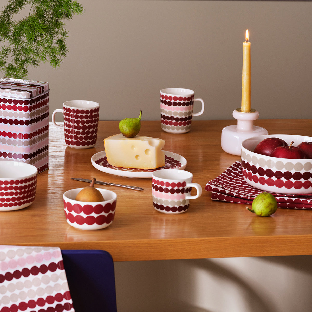 Marimekko Rasymatto Dark Red / White Mug