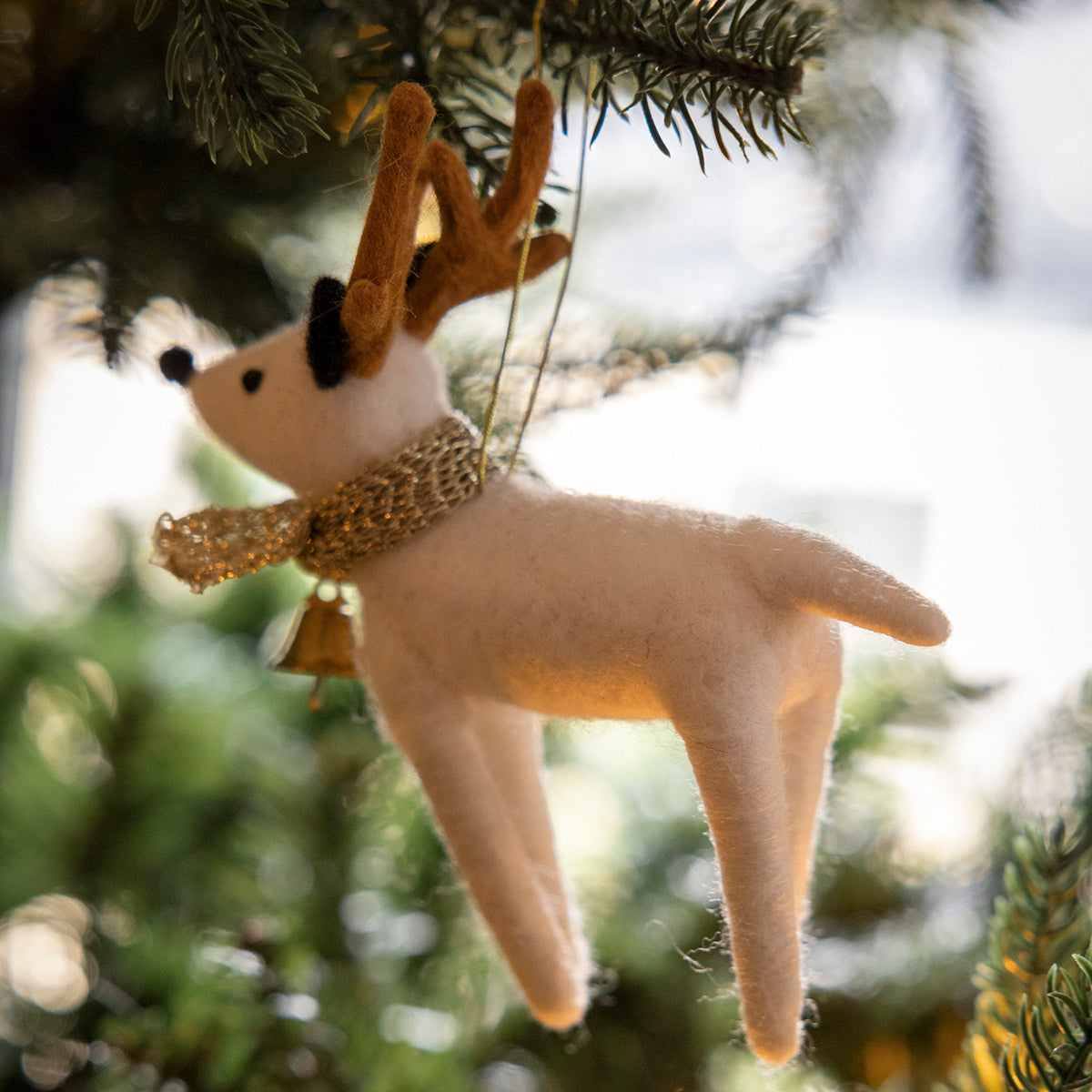 Pentik Pyry White Reindeer Ornament
