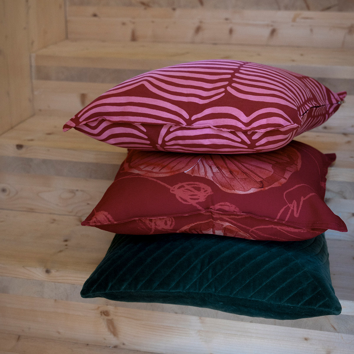 Pentik Vilja Red / Pink Throw Pillow