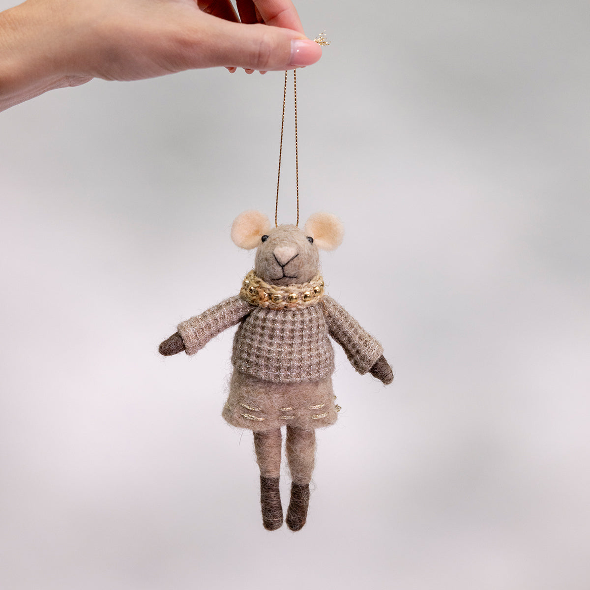 Pentik Hulda Brown Mouse Ornament