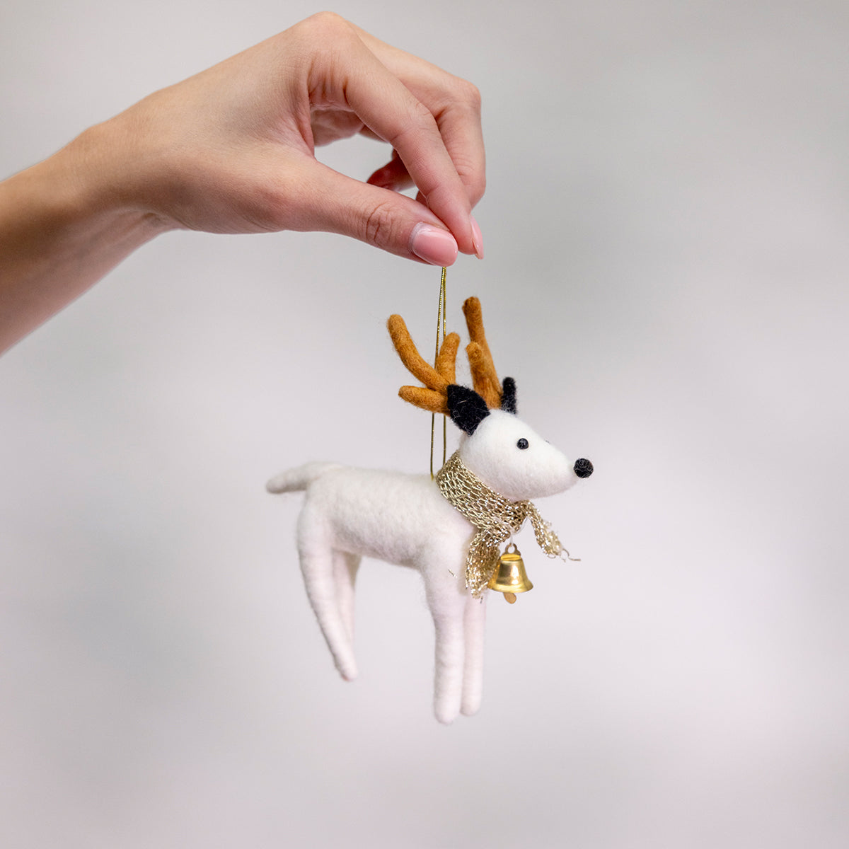 Pentik Pyry White Reindeer Ornament