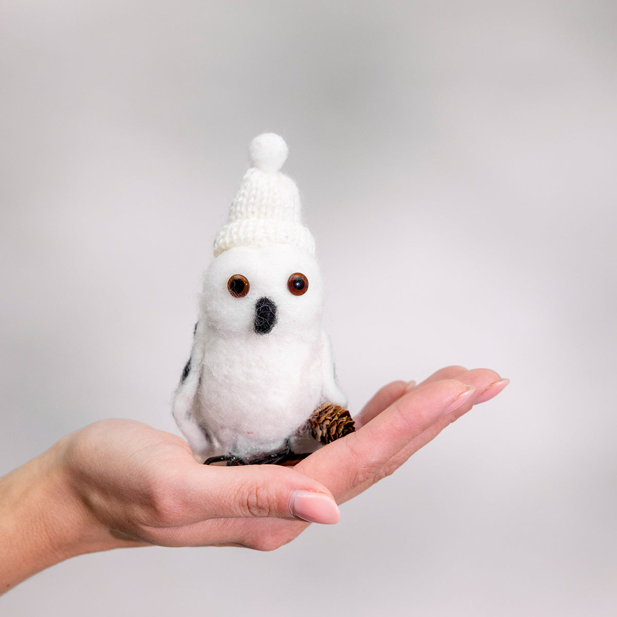 Pentik Huhuu White Owl Ornament