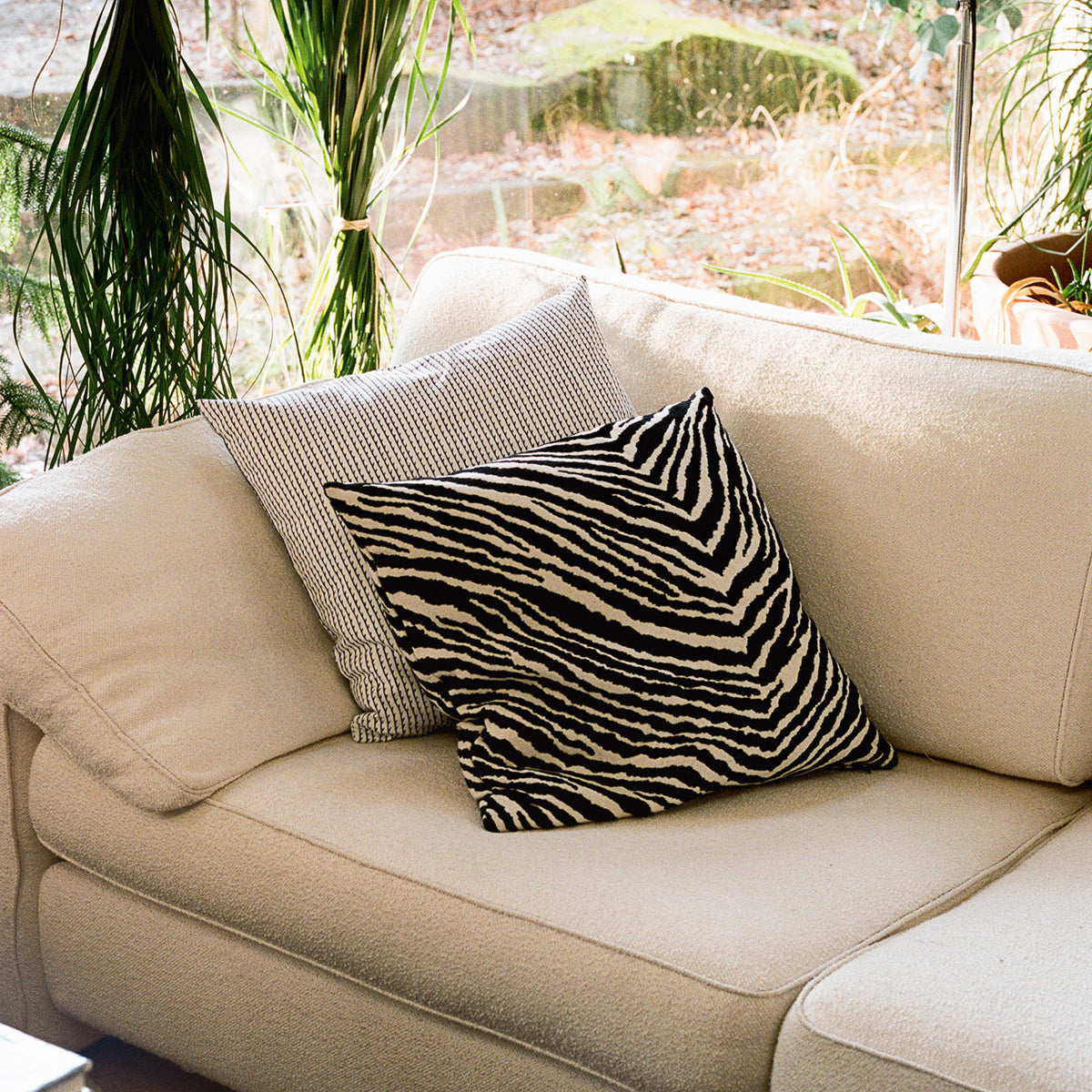 Artek Zebra Black / White Large Throw Pillow