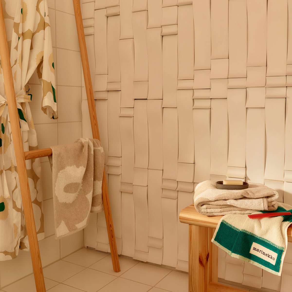 Marimekko Unikko Off White / Sand Hand Towel