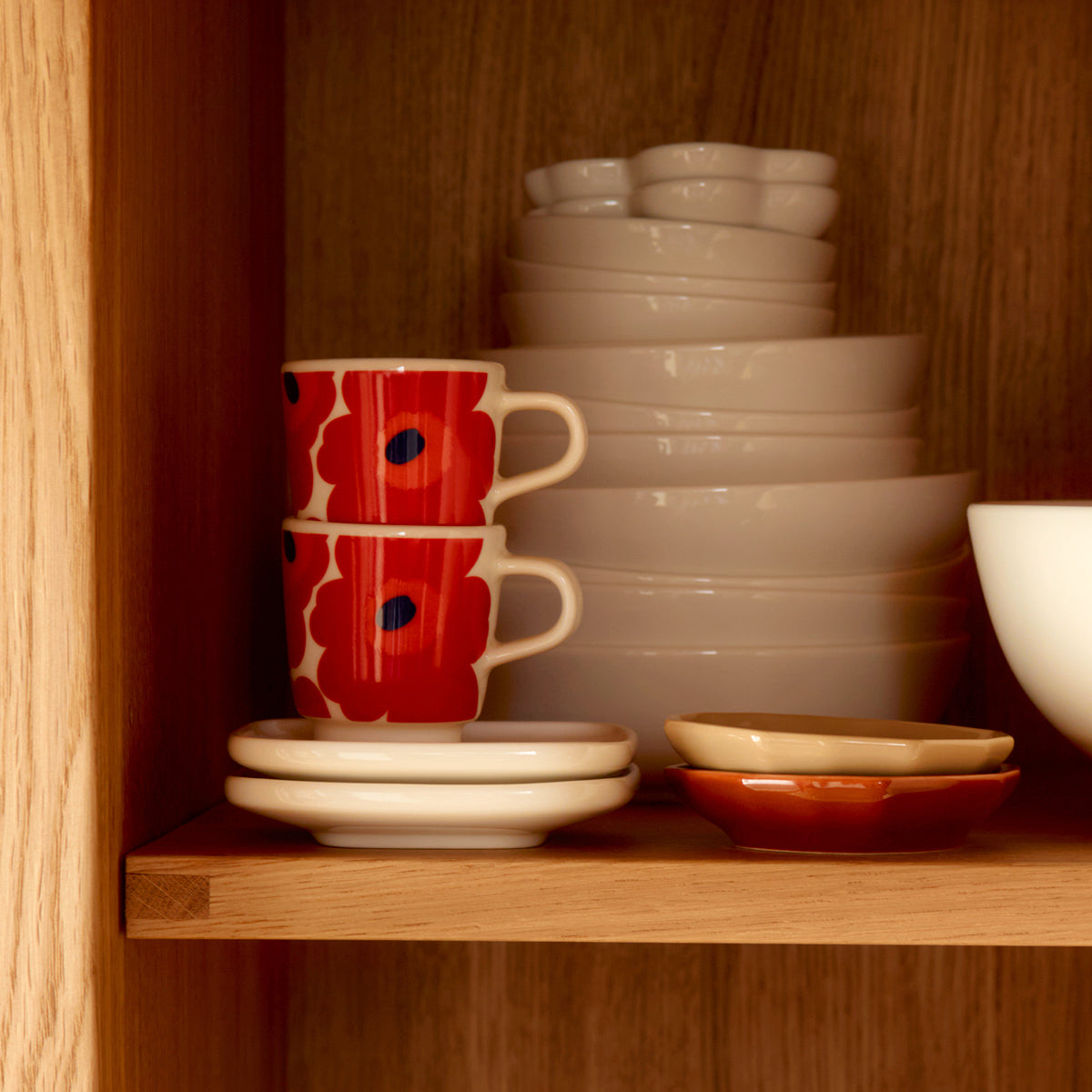 Marimekko Unikko Red Espresso Cup & Saucer Set