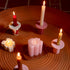Marimekko Piccolo Pink / Dark Red Candle Holder